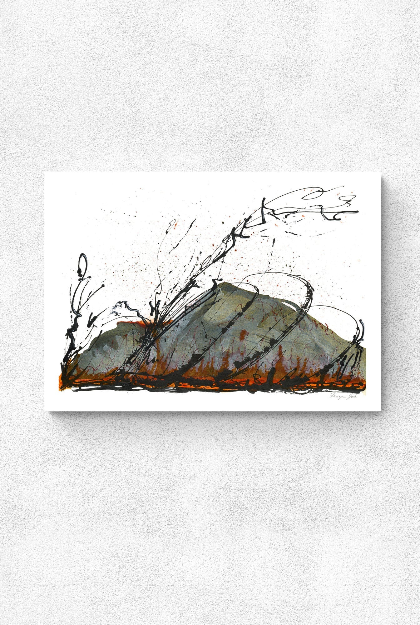 Black Range Burning Original Art Work freyajobart 